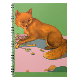 Caderno Espiral impressão de raposa bonita