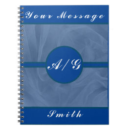 Caderno Espiral Impressão de Textura de Tecido Azul - Qualquer Not