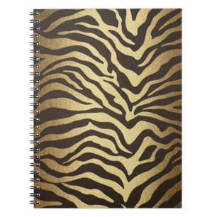 Caderno Espiral Impressão de Zebra Pele de Animal Impressão Modern