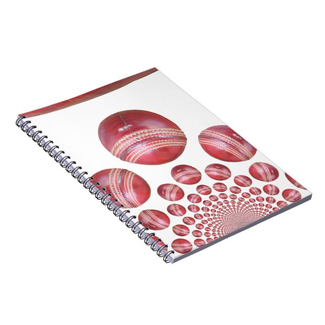 Caderno Espiral Impressão do Cricket Ball do Sports Lover (Lado Direito)