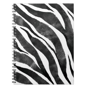 Caderno Espiral Impressão em animais zebra branca negra