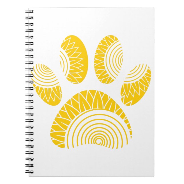 Caderno Espiral Impressão em Cachorro Amarelo (Frente)
