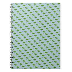 Caderno Espiral Impressão floral de papoila romântico moderno