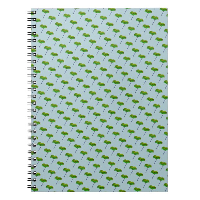 Caderno Espiral Impressão floral de papoila romântico moderno (Frente)