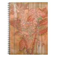 Impressão Floral Laranja Moderno em Fundo Retirado