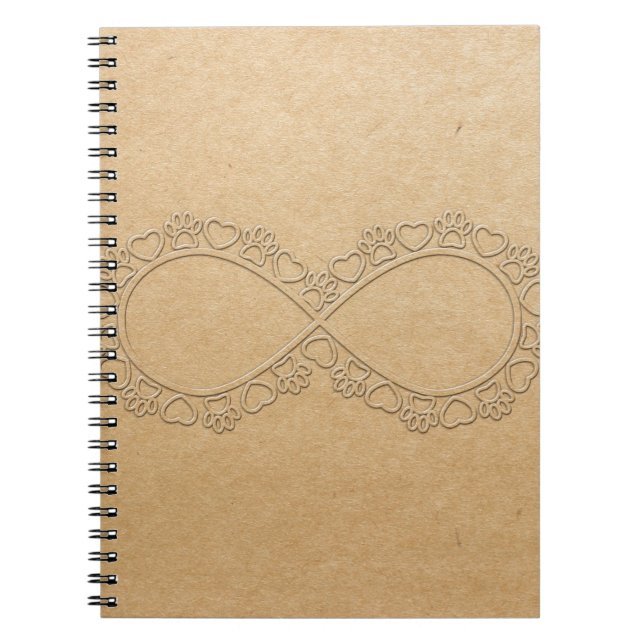 Caderno Espiral Impressão Infinita De Cachorro (Frente)