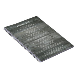 Caderno Espiral Impressão Inspiracional Desiderata "Coisas Deseja