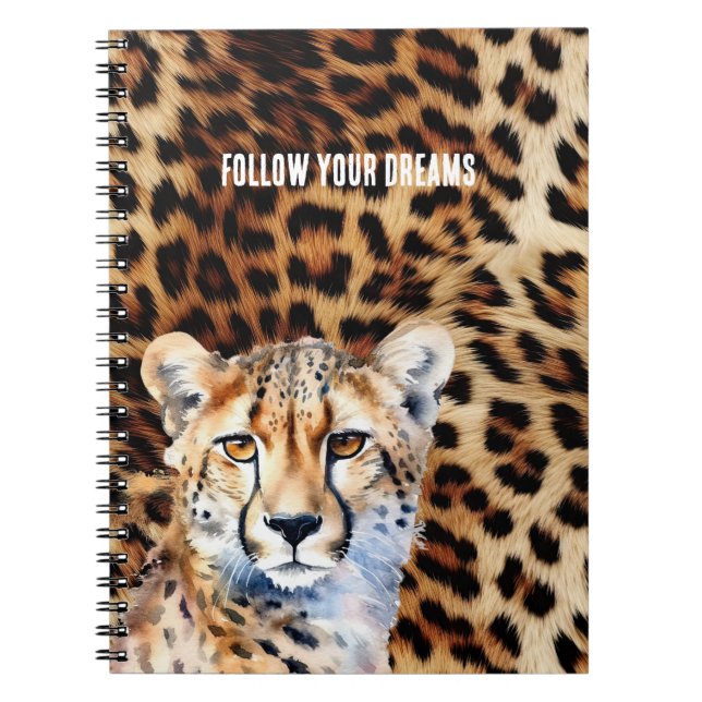 Caderno Espiral Impressão Leopardo de Chita legal (Frente)