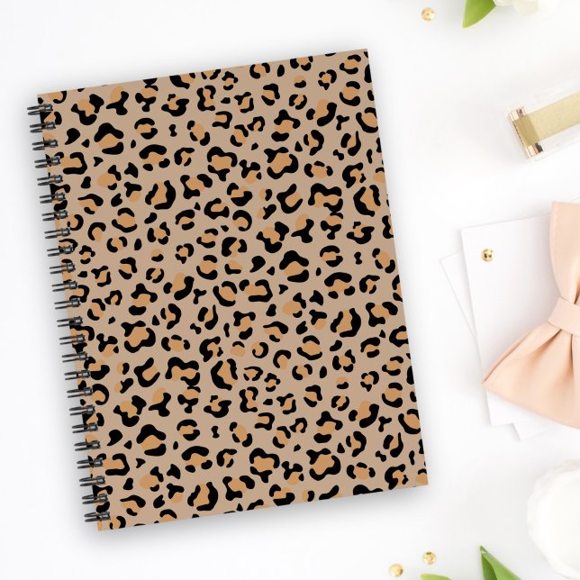Caderno Espiral Impressão Leopardo, Manchas Leopardo, Leopardo Cas (Criador carregado)