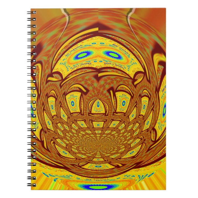 Caderno Espiral Impressão ouro Amarelo De Luvas De Beisebol (Frente)