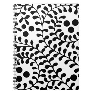Caderno Espiral Impressão Preto e Branco Bem Florida