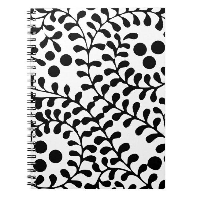 Caderno Espiral Impressão Preto e Branco Bem Florida (Frente)
