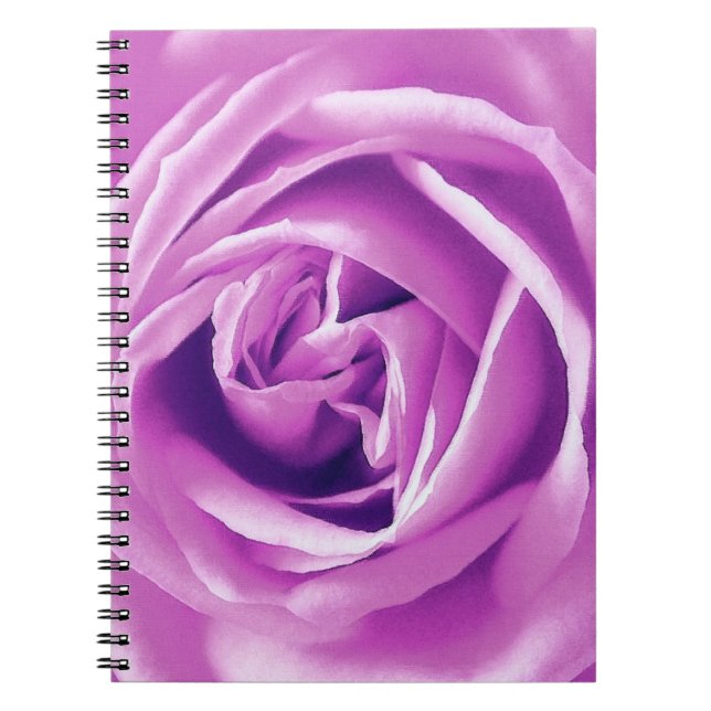 Caderno Espiral impressão rosa lavanda (Frente)