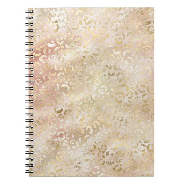 Caderno Espiral Impressão rosa-rosa-rosa brilhante Rosa-Blush Dour (Frente)
