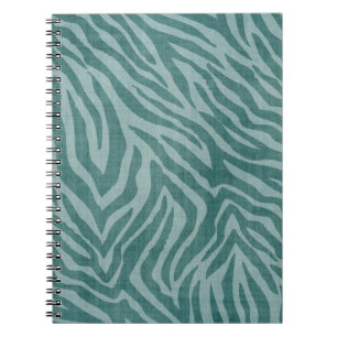 Caderno Espiral Impressão Teal Green Zebra
