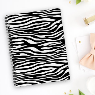 Caderno Espiral Impressão Zebra, Banhas Zebra, Preto E Branco