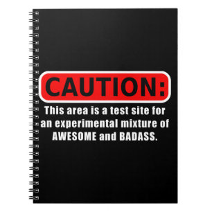 Caderno Espiral Impressionante e Badass