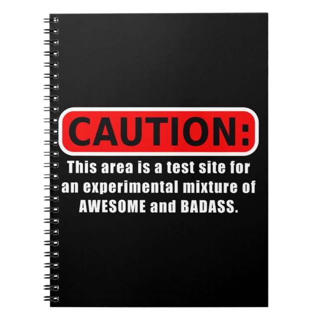 Caderno Espiral Impressionante e Badass (Frente)