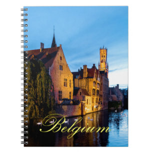 Caderno Espiral Impressionante! Medieval Bruges Belgium - Foto Pro