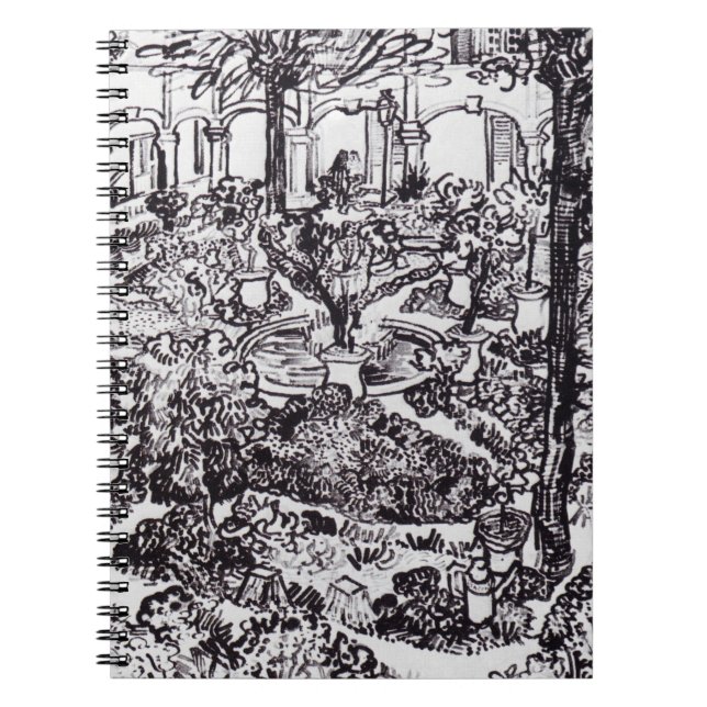 Caderno Espiral Impressionismo Vincent Van Gogh Garten des Hospita (Frente)