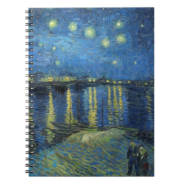 Caderno Espiral Impressionismo Vincent Van Gogh Starry Night (Frente)