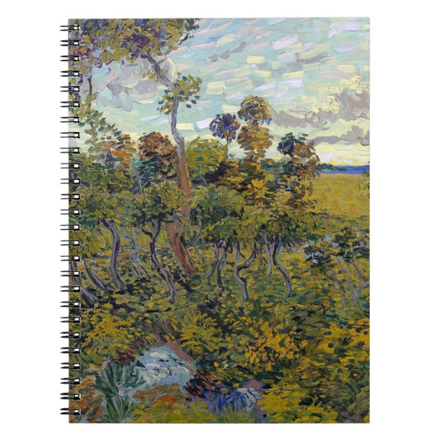 Caderno Espiral Impressionismo Vincent Van Gogh Sunset em Montmajo (Frente)