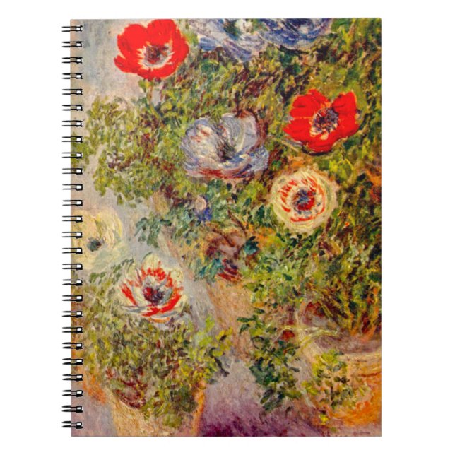 Caderno Espiral Impressionista Floral - Claude Monet (Frente)