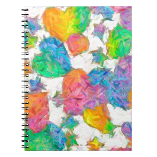 Caderno Espiral Impressionista Pastel Namorados Hearts (Frente)