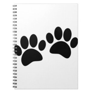 Caderno Espiral Impressões de papoilas pretas de desenho animado