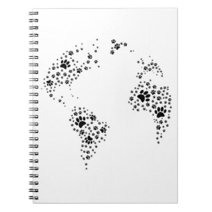 Caderno Espiral Impressões de pássaros do Atlas Mundial