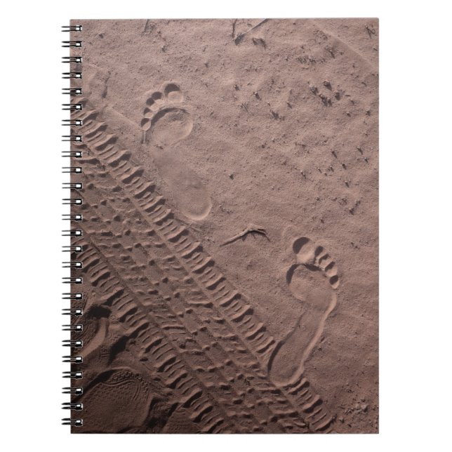 Caderno Espiral Impressões na areia (Frente)