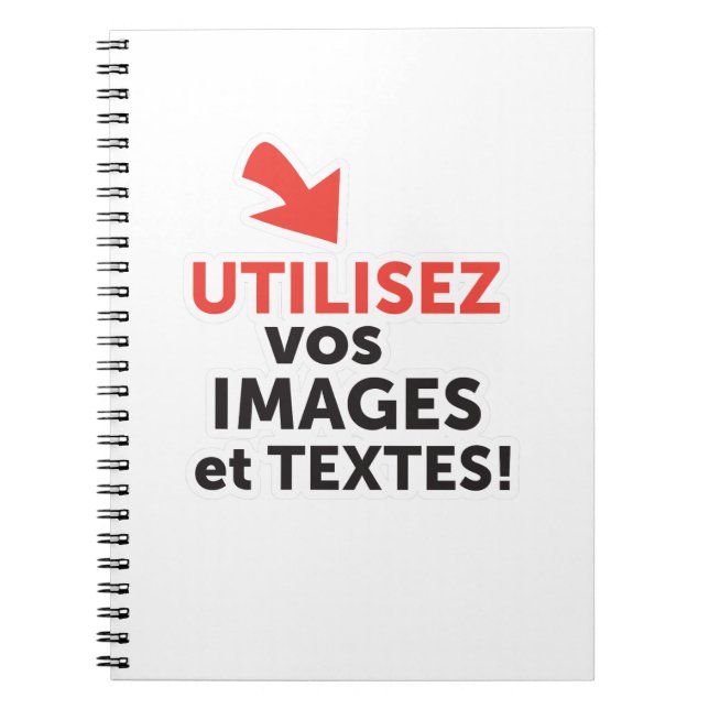 Caderno Espiral Imprimer vos design en ligne DIY en Français (Frente)
