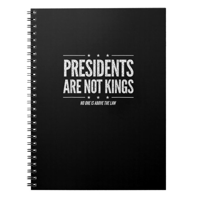 Caderno Espiral In America Presidents Are Not Kings Retro Classic (Frente)