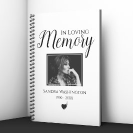 Caderno Espiral In Loving Memory | Photo Memorial Guest