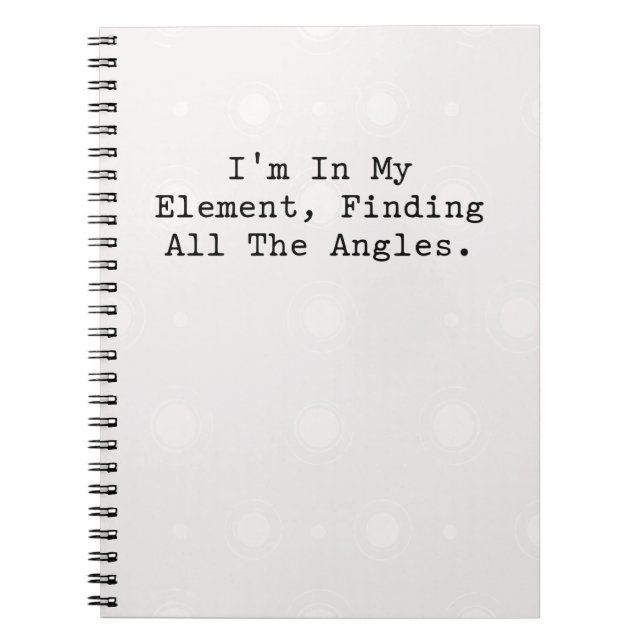 Caderno Espiral In My Element Finding All Angles Math Whiz Design (Frente)