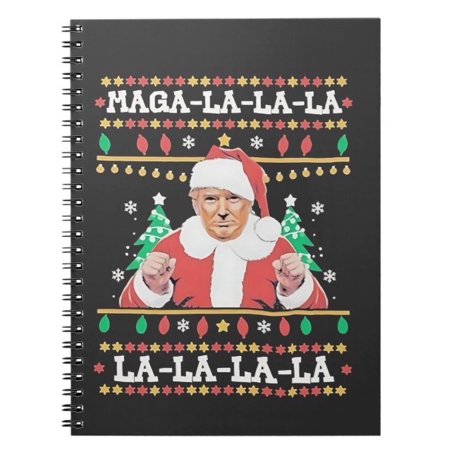 Caderno Espiral Inauguração de Natal de Maga La La Trump 47 (Frente)