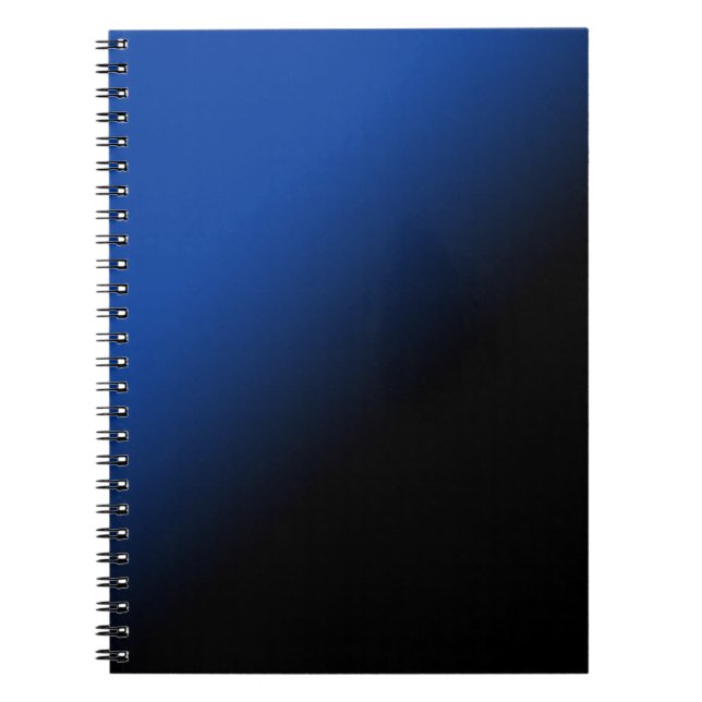 Caderno Espiral Inclinação preto & azul (Frente)