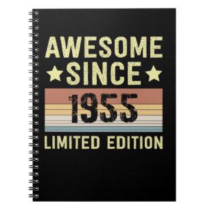 Caderno Espiral Incrível Desde 1955 Retro 67 Anos De Idade Anivers