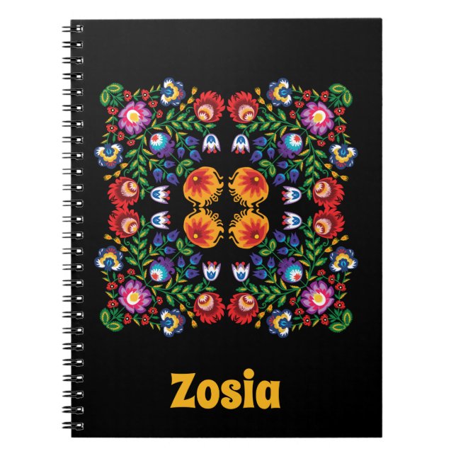 Caderno Espiral 🤩 Incrível Folk Wycinanki (Frente)