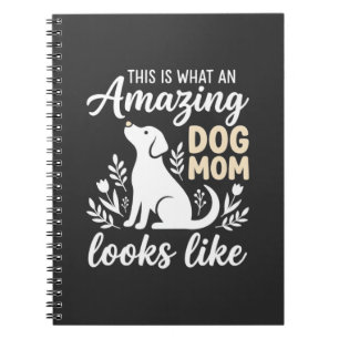 Caderno Espiral Incrível Mãe de Cachorro Floral Amante de Cachorro