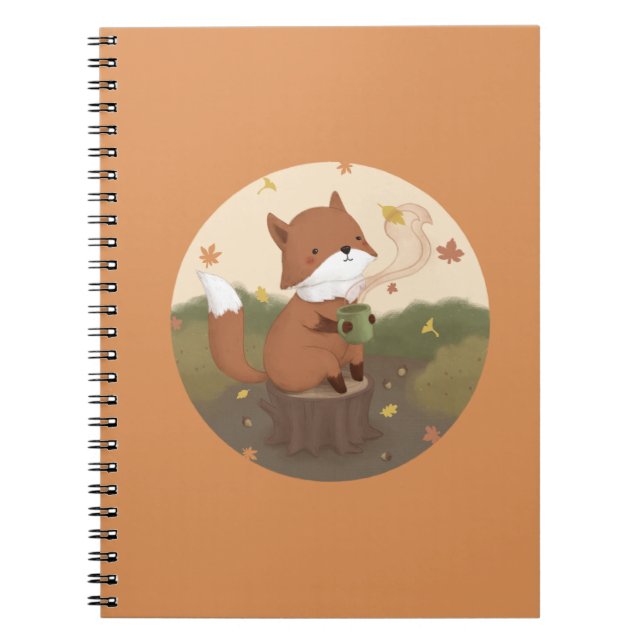 Caderno Espiral Incrível outono: Fox (Frente)