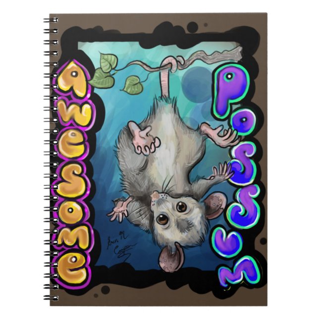 Caderno Espiral Incrível Possum (Frente)