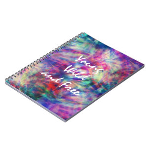 Caderno Espiral Incrível tribal moderno tie dye jovem selvagem e l