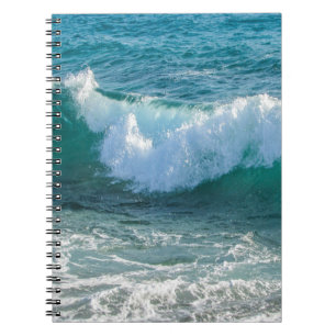 Caderno Espiral Incrível Wave mar costa mar náutica natureza