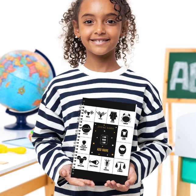 Caderno Espiral Indian Zodiac - Geometric Vedic Sign Art Journal (Write Under the Stars.)