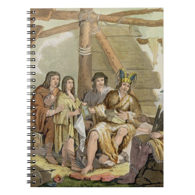 Caderno Espiral Indianos que trocam com o La Perouse em Canadá (Frente)