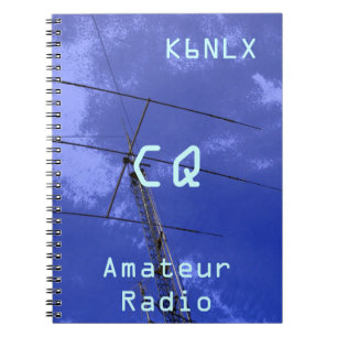 Caderno Espiral Indicativo de chamada rádio amador CQ