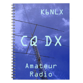 Caderno Espiral Indicativo de chamada rádio amador CQ DX