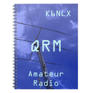 Caderno Espiral Indicativo de chamada rádio amador QRM