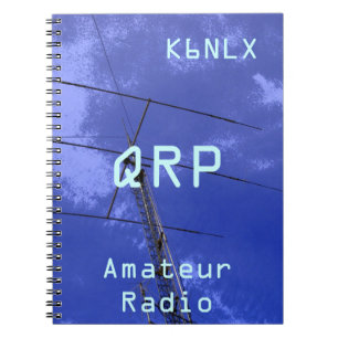 Caderno Espiral Indicativo de chamada rádio amador QRP